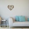 Homemania Adorno de pared Heart acero cobre 47x40 cm
