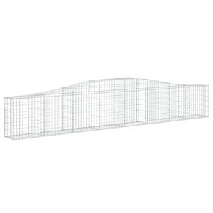 vidaXL Cesta de gaviones forma arco hierro galvanizado 400x30x60/80 cm