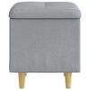 vidaXL Ottoman con Almacenamiento Gris Claro 40 x 40 x 45 cm tela