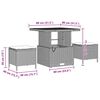 vidaXL Conjunto de Comedor de Jardín Gris Poliratán