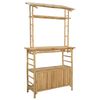 vidaXL Mesa de Bar Exterior Natural 110 x 50 x 210 cm Bamb&uacute;
