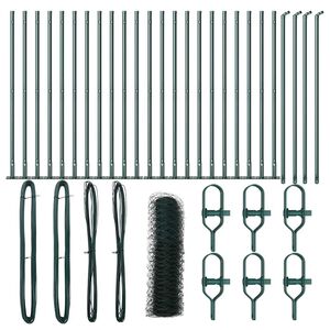 vidaXL Poste de Valla Verde