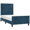 vidaXL Estructura de cama sin colch&oacute;n terciopelo azul oscuro 80x200 cm