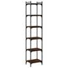 vidaXL Librer&iacute;a 6 estantes madera ingenier&iacute;a roble marr&oacute;n 40x30x188 cm