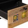vidaXL Armario de Noche Natural 40 x 33 x 46 cm Madera de mango maciza