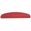 vidaXL Felpudos para escaleras 15 unidades 65x24x4 cm Rojos Semicirculares Grandes