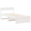 vidaXL Estructura de cama sin colch&oacute;n madera maciza blanca 90x190 cm