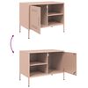 vidaXL Muebles de TV 2 piezas acero rosa 68x39x50,5 cm