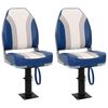 vidaXL Sillas plegables para barco con respaldo alto 2 unidades