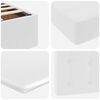 vidaXL Estructura cama otomana colchones cuero sint&eacute;tico blanco