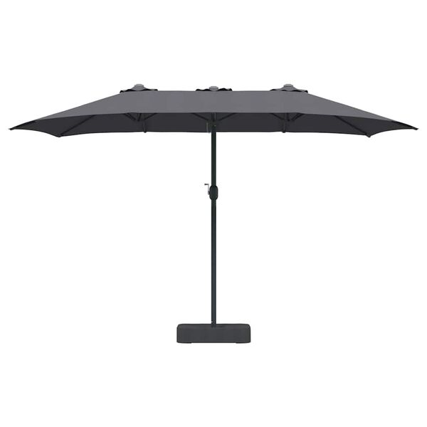vidaXL Parasol de jardín Antracita 385 x 209 x 244 cm tela