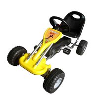vidaXL Kart correpasillos con pedales amarillo