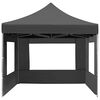 vidaXL Carpa plegable con paredes aluminio gris antracita 4,5x3 m