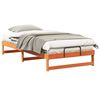 vidaXL Estructura de cama Marr&oacute;n 100 x 200 cm Madera de pino macizo