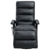 vidaXL Sill&oacute;n reclinable para TV de cuero sint&eacute;tico negro