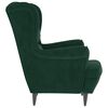 vidaXL Sill&oacute;n de terciopelo verde oscuro