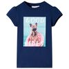Camiseta infantil azul marino 128