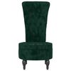 vidaXL Sill&oacute;n de respaldo alto con botones terciopelo verde oscuro