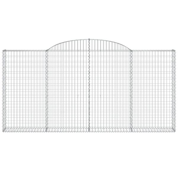 vidaXL Cestas de gaviones 30 uds forma de arco hierro 300x30x140/160cm