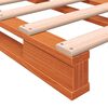 vidaXL Cama de palets madera maciza de pino marr&oacute;n cera 180x200 cm
