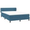 vidaXL Cama box spring con colch&oacute;n terciopelo azul oscuro 160x220 cm