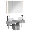 vidaXL Juego de Muebles de Ba&ntilde;o 4 uds. Sonoma gris