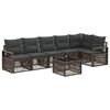vidaXL Conjunto de sof&aacute;s de jard&iacute;n 7 uds. Gris rat&aacute;n sint&eacute;tico