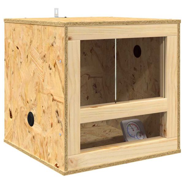 vidaXL Terrario Marrón 40 x 40 x 40 cm OSB
