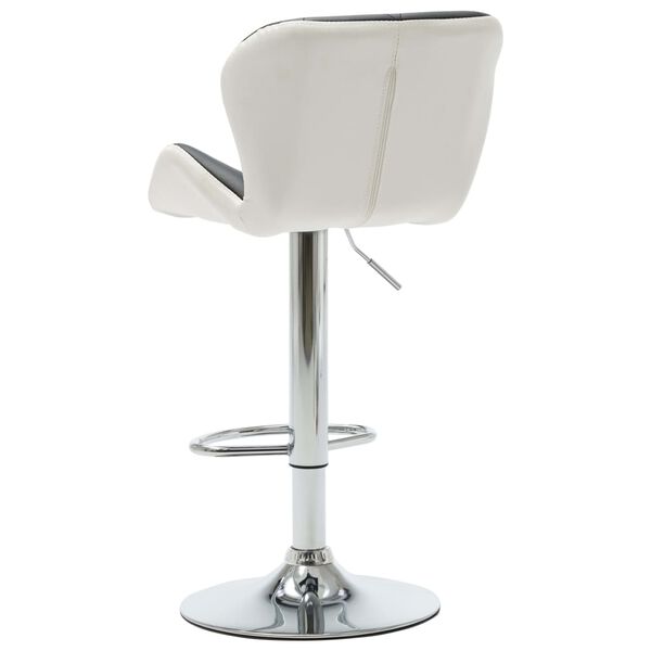 vidaXL Taburete de barra de cocina cuero sintético negro