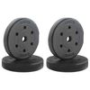 vidaXL Placas de Peso 4 uds. 10 kg Negro Cemento y arena de hierro