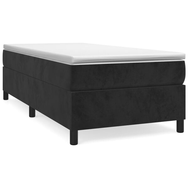 vidaXL Estructura de cama con somier terciopelo negro 80x200 cm