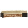 vidaXL Conjunto de sof&aacute;s de exterior 5 uds. Natural y Beige Poli&eacute;ster