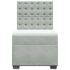 vidaXL Cama box spring con colch&oacute;n terciopelo gris claro 90x190 cm