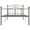 vidaXL Estructura de cama sin colch&oacute;n metal gris 100x200 cm