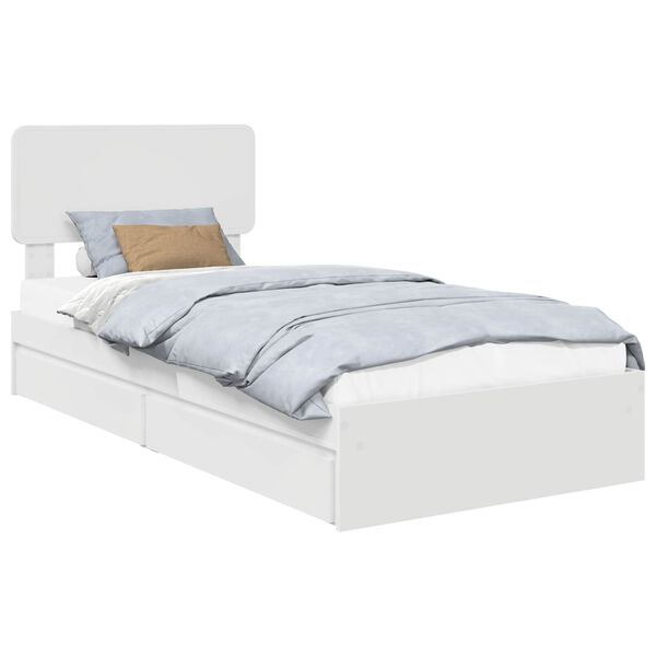 vidaXL Cama con almacenamiento 90 x 200 cm Madera de ingenier&iacute;a