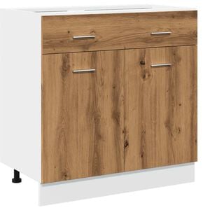 vidaXL Caj&oacute;n bajo "Lyon" roble artesanal, 80x46x81,5 cm, madera de ingenier&iacute;a