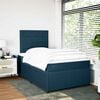 vidaXL Cama box spring con colch&oacute;n terciopelo azul 120x200 cm