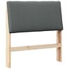 vidaXL Cabecero tapizado Gris oscuro 100 cm Madera de pino macizo