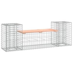 vidaXL Banco jard&iacute;n dise&ntilde;o gaviones madera abeto Douglas 183x41x60,5cm