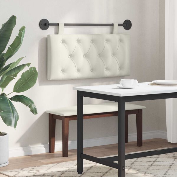 vidaXL Cabecera Colgante Crema 90 x 55 x 7 cm Terciopelo