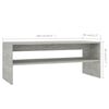 vidaXL Mesa de centro madera contrachapada gris hormig&oacute;n 100x40x40 cm