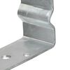 vidaXL Anclajes de valla 12 uds acero galvanizado plateado9x6x15 cm