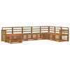 vidaXL Conjunto de sof&aacute;s de exterior 6 uds. Natural