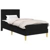 vidaXL Estructura de cama con colch&oacute;n Negro 90 x 190 cm tela