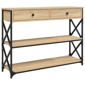 vidaXL Mesa consola madera de ingenier&iacute;a roble Sonoma 100x28x75 cmm