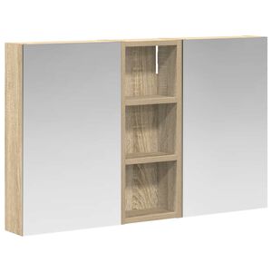 vidaXL Juego de Muebles de Ba&ntilde;o con estante 3 pcs 80 x 10,5 x 50 cm