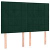 vidaXL Cama box spring con colch&oacute;n terciopelo verde oscuro 140x190 cm
