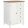 vidaXL Armario de madera maciza de roble 76x52x105 cm