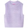 Chaleco infantil de punto color lila claro 92