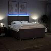 vidaXL Cama box spring con colch&oacute;n tela marr&oacute;n oscuro 180x200 cm